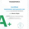 Certifikát pre Mesto Rajec - Zodpovedný obstarávateľ A+ za rok 2021